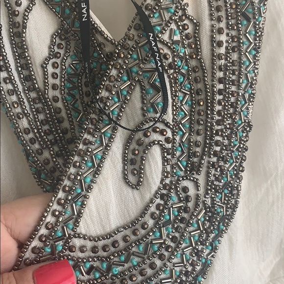 BNWT NAFNAF BEADED HI/low gown/dress sz. 2 - Picture 5 of 7